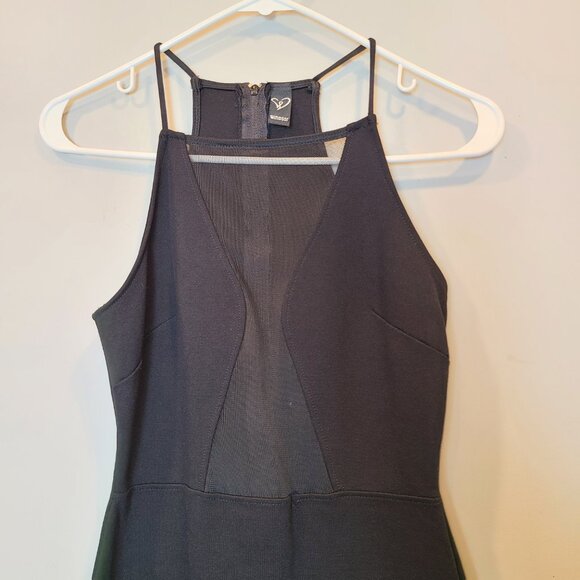 Windsor Mini Dress Black LBD Extra Small Mesh Chest - Picture 2 of 9